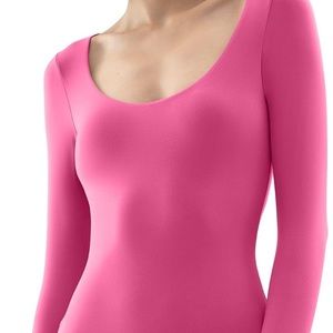 Pink long sleeve bodysuit